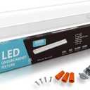 Hardwired LED Under Cabinet Task Lighting - 12 Watt, 18", Dimmable, CRI>90, 5000K (Day Light), Wide Body, Long Lasting Metal Base with Frost Lens