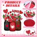 Thyle 3 Pcs St Patricks Day Outdoor Decorations Valentines Yard Signs Love Mason Jar Lawn Signs with Garden Stakes St Patricks Day Easter Romantic Holiday Decor for Home Outside Lawn Garden Porch Yard