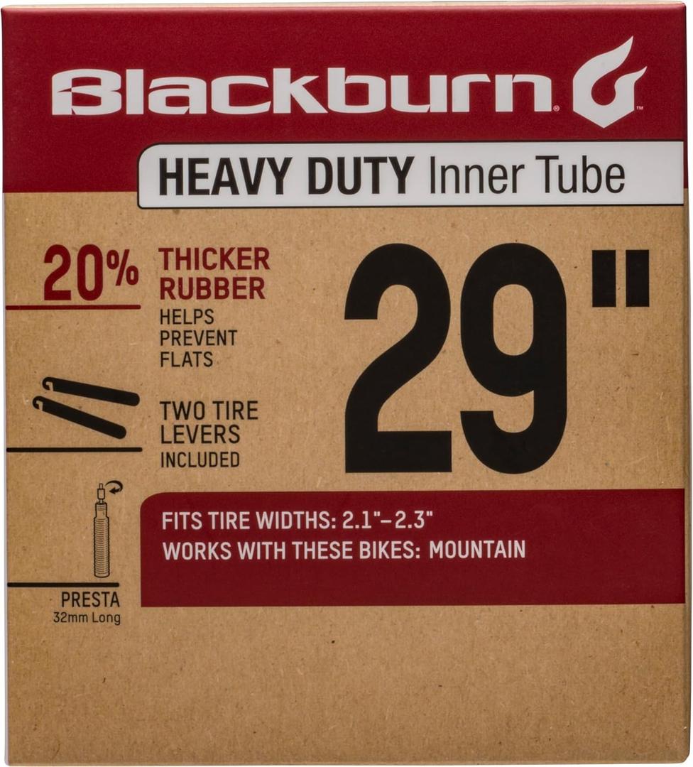 Blackburn 29" x 2.1-2.3" Presta Heavy Duty Bicycle Inner Tube with tire levers