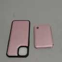 Compatible with Magsafe for iPhone 14 Plus Wallet Case Magnetic Card Holder, RFID Blocking 2 in 1 Detachable Kickstand Shockproof Cover for Women Men, Pink