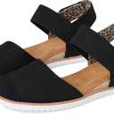 Skechers womens Desert Kiss - Sun Shining (6, Black)