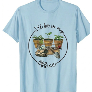 I'll Be in My Office Garden Funny Distressed Gardening T-Shirt, Large