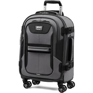 Travelpro Bold Softside Expandable Carry on Spinner Luggage, Carry on 21-Inch, Grey/Black