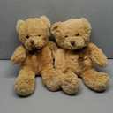 HyDren 2 Pack Bear Stuffed Animals 18 Inch Cuddly Stuffed Bear Plushies with Bow for Birthday Gifts Shower Valentines Party Favor Decors(Light Brown)