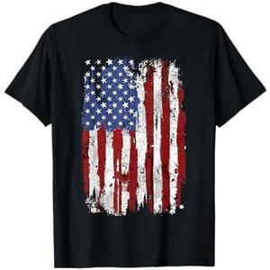 USA Flag American Flag USA USA 4th of July T-Shirt, L