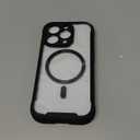 Miracase Magnetic for iPhone 16 Pro Case Full-Body Phone with Built-in Glass Screen Protector, [Compatible with MagSafe] Military Drop Proof 16 Pro Cover Bumper 6.3 Inch, Black