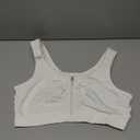 BRABIC Zip Front Closure Everyday Bra for Women Post Surgery Compression Support with Adjustable Straps Wirefree (Medium, White)