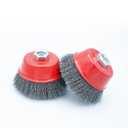 Eco Walker 4 Inch Wire Cup Brush Set for Angle Grinder Ideal for Paint Stripping and Heavy Duty Conditioning, 5/8-11 Threaded Arbor (2pcs)