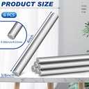 Sadnyy 6 Pieces 3/8 x 4 Inch Stainless Steel Dowel Pins Shelf Brackets Pegs Hardware Pins for Accurate Alignment Metal Bunk Bed Replacement Hardware for DIY Shelving Supports Cabinet Sections