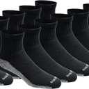 Dickies Men's Dri-tech Moisture Control Quarter Socks, XL (10 Pairs)