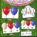 Baseball Party Decorations Balloon Arch Kit with 2 Baseball Foil Fringe Curtains, Baseball Decorations for Boys Sports Birthday, Game Day, Senior Night, Team Celebration Party Supplies