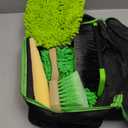 Car Wash Kit, 62'' Car Wash Brush with Long Handle, Soft Bristle Scratch-Free Car Detailing Brush Cleaning Kit, with Wash Mitt Towel Window Squeegee Tire Brush for Car SUV Truck RV Cleaning (Green)