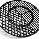 21.5 Inch 8835 Cast Iron Grill Cooking Grates Replacement for 22.5" Weber Master-Touch, 22.5" Charcoal Smoker, Weber 22 Inch Kettle, Premium 22 Inch Charcoal Grill, 22" Weber Performer Premium