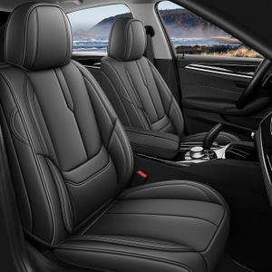 PU Leather Front Seat Covers for Honda Passport 2019-2026, Black