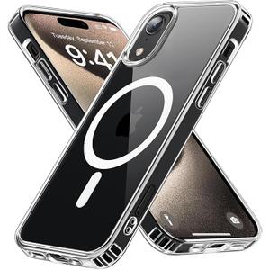 Magnetic for iPhone XR Case Compatible with MagSafe,Not Yellowing,Military Grade Protection,Ultra Thin Shockproof Phone Case for iPhone XR-Clear