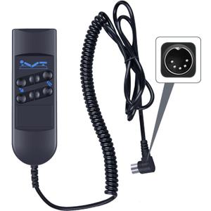 Bed Motor Hand Remote Control Replacement for Okimat II, 6 Button 5 Pin Remote for Okin Refined Hospital Beds