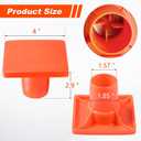 100 Pack Rebar Caps Construction Impalement Premium Safety Cap Fits #3 to #11 Rebar T-Post Caps Plastic Orange Square Type for Job Site Fall & Impalement Protection