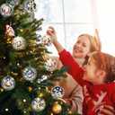 12 Pcs 3 Inch Christmas Nativity Scene Ornaments Christian Christmas Ornament Religious Jesus Ornament Floral Style Acrylic Double Sided Hanging Decor for Xmas Tree Gift(Romantic Design)