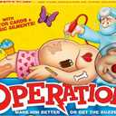 Hasbro Gaming Operation Electronic Board Game with Doctor Cards and Funny Ailments, Kids Games, 1+ Players, Funny Board Game for Children Ages 6+