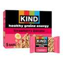 KIND Healthy Grains Energy Bars, Strawberry Banana, Gluten Free, Healthy Snacks, 19g Whole Grains, 5 Count