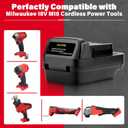 Adapter for Bauer 20V Li-ion Battery Convert to for Milwaukee M18 Battery, Use for Milwaukee M18 18V Battery Cordless Power Tools (Adapter Only)
