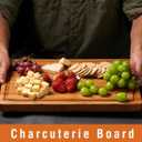 Allsum Bamboo Cutting Boards for Kitchen, 1" Extra Thick Wood Butcher Block, Heavy Duty Wooden Chopping Block, Charcuterie Boards & Cheese Platter