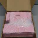 Kosiz 60 Pcs 2 Cup Drink Carrier with Handle 6.9 x 3.2 x 8.9 Inch Coffee Holder Paperboard Drink Carrier for Hot and Cold Beverage Takeout Cafe and Restaurant Wedding Food Delivery(Pink)