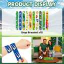 2 x LAHAND 41Pcs Soccer Party Favors,Soccer Goodie Bags Stuffers with Tattoos Stickers Patriotic Fan Facial Paint Sport Whistles Slap Bracelets for Soccer Party Supplies