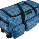120L 3 Wheel Tactical Rolling Duffle Bag, Heavy Duty Military Deployment Luggage, 900D Waterproof Duffel for Camping Travel Outdoor Sports, Large