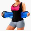 Sauna Suit for Women Slimming Shirt Sweat Vest Heat Trapping Tank Top Workout Shaperwear,Adjust Belt,Breathable Armpit, XL