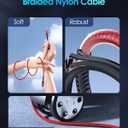 LENTION USB C to USB C Cable 3.3ft 60W, Type C 20V/3A Fast Charging Braided Cord Compatible with iPhone 15/15 Pro/15 Pro Max, 2023-2016 MacBook Pro, New iPad Pro/Mac Air/Surface, More (Red)