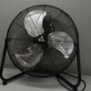 Simple Deluxe 12 Inch 3-Speed High Velocity Heavy Duty Metal Industrial Floor Fans, Black