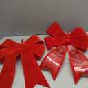 2 Pack 24'' x 14'' Large Prelit Christmas Bows with 20 Warm White Lights Remote 8 Modes Timer, Battery Operated Red Velvet Outdoor Bows for Christmas Tree Wreath Garland Tree Topper Home Decorations