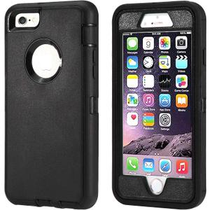 Annymall Case Compatible for iPhone 8 & iPhone 7, Heavy Duty [with Kickstand] [Built-in Screen Protector] Tough 4 in1 Rugged Shorkproof Cover for Apple iPhone 7 / iPhone 8 (Black)