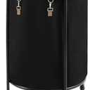 StorageWorks 170L Rolling Laundry Basket, Clothes Hamper with Wheels, Round Clothing Cart with Steel Frame and Removable Bag, 4 Casters and 2 Brakes, Black, 1-Pack