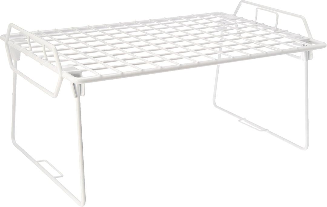 Whitmor Wire Grid Stacking Utility Shelf (1-TIER, 10"L x 16"W x 8"H, White)
