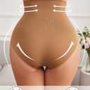 Avidlove Tummy Control Thong Shapewear for Women High Waist Shaping Underwear Seamless Body Shaper Panties (Brown, L)