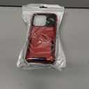 3 x TOPAUX for iPhone 16 Pro Wallet Case 5 Credit Card Holder Flip Cover Secure Back Pocket ID Slot Compartment Dual Layer Shockproof Bumper Anti-Scratch Protective Hard Shell for iPhone 16 Pro Red Black