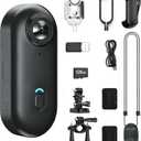JETO 4K Mini Body Camera 128GB, Wearable Magnetic Clip-On Camera, 150 Wide Angle POV, WiFi App Live View, Waterproof Case, Helmet/Bike Mount, Action Camera for Travel Cycling Motorcycle Vlog