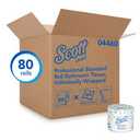 Scott Professional 100% Recycled Fiber Standard Roll Bulk Toilet Paper (13217), 2-Ply, Elevated Design, White, Individually Wrapped , 80 Rolls 