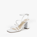 DREAM PAIRS Women's Heels Chunky Block Strappy Square Open Toe Ankle Buckle Heeled Sandals Wedding Party Dress Shoes Indie Size 8