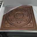 STICKGOO Drop Ceiling Tiles 24"x24", PVC Panels Plastic Ceiling Tiles Waterproof Reusable, Covers 48 Sq.Ft., Baroque Decorative Tiles for Home & Commercial Use (Pack of 12, Antique Copper)