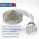 3600 Count Stainless Steel Siding Nails 15-Degree Collated Wire Coil 1-1/4 Inch, 0.09 Inch Ring Shank Siding Nails