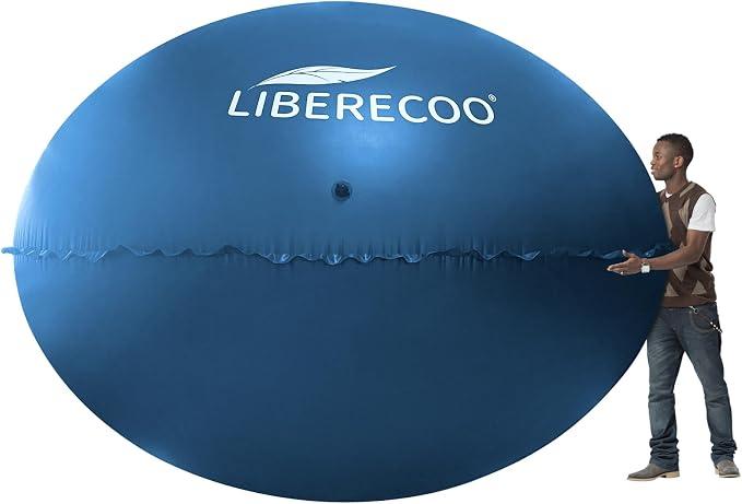 LIBERECOO 12FT Round Pool Pillows for Above Ground Pools, Extra Large Inflatable Pool Pillow Float | Super Durable 0.4 mm - Strong Cold Resistant Air Pillow for Winterproof Pool Cover