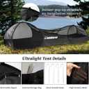 L RUNNZER One Person Tent, Pop Up Mosquito Tent for Outdoor Camping, Backpacking, Hiking, Trekking & Bike-Touring, Ultralight One Person Pop Up Camping Tent