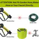 POHIR Pressure Washer Gun and Hose 3600 PSI, Pressure Washer Hose 50ft and Gun, 3/8" Quick Connect Swivel, M22 15mm/14mm Fittings, 30" Extension Wand & 7 Nozzle Tips - for Home & Outdoor Cleaning