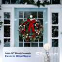 OUTXE Wreath Hanger for Front Door, Upgraded Suction Cup Reef Hook for Glass Window/Over Door, Christmas/Thanksgiving/Halloween/July 4th/Easter/Valentine/Spring/Summer/Fall (White, 2-Pack)