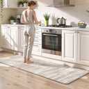 KIMODE Anti Fatigue Kitchen Mats 24"x71", Boho Abstract Kitchen Runner Rugs, Cushioned Non Skid Kitchen Mats for Floor, Comfort Kitchen Floor Mats for Sink Laundry Desk Light Brown