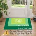 LUMI Ultra Thin Indoor Door Mat 24"x36", Entrance Doormat, Coconut Brown