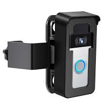 Doorbell Mount for Ring Video Door Bell, Adjustable 40 to 80 Degree Anti-Theft Doorbell Holder for Blink Doorbell, Universal Doorbell Angle Mount Corner Bracket Mounting Wedge Kit, No Drill